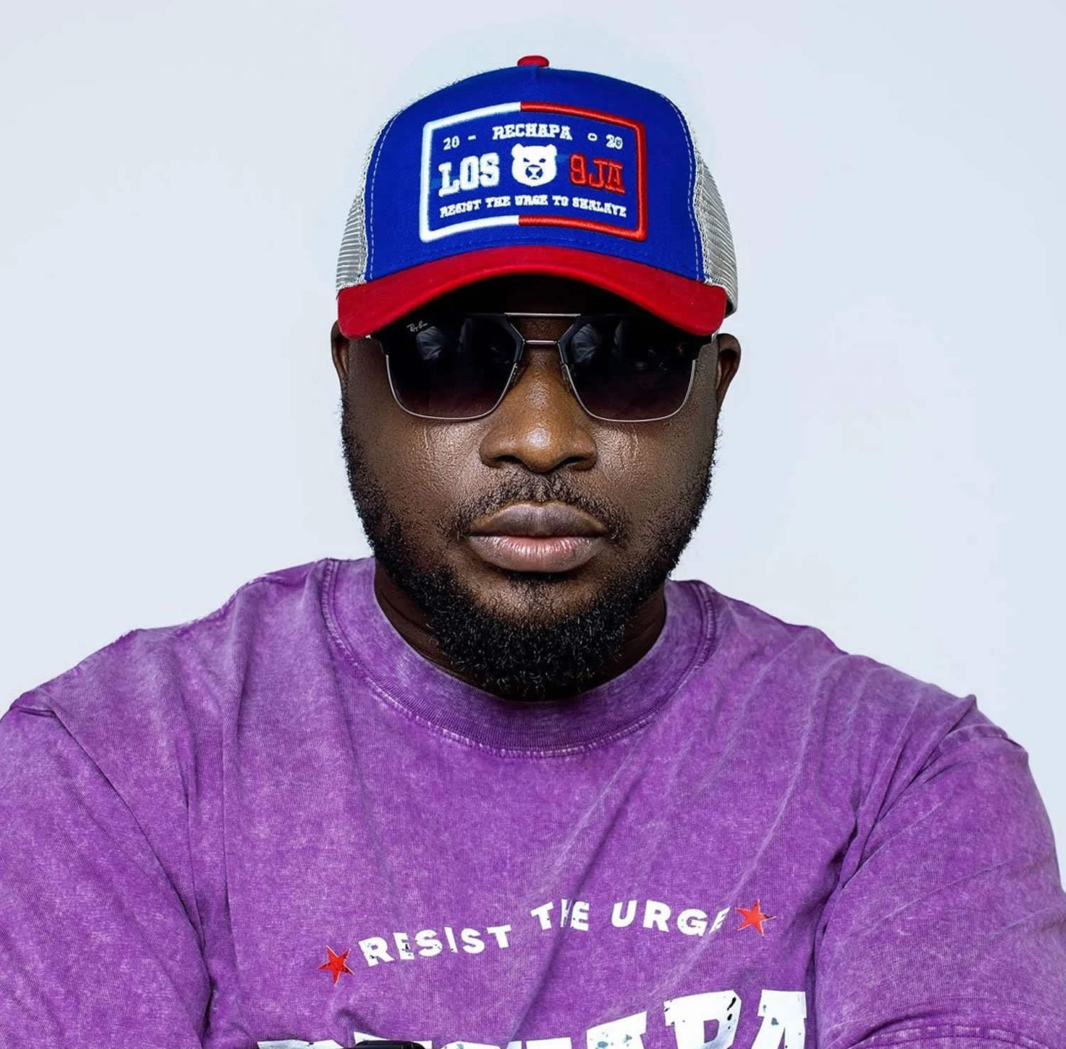 Angry Bear Blue/Red Trucker Hat - Image 2